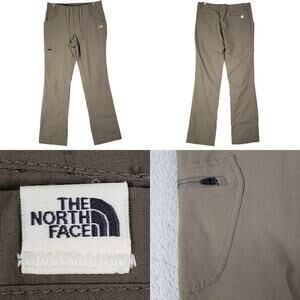 The North Face Cargo Hiking Pants Women's Size 8 Khaki Nylon Stretch Straight